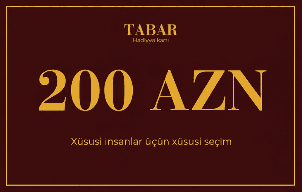 TaBaR Premium hədiyyə kartı 200 AZN — bordo