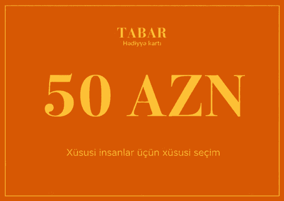 TaBaR Premium hədiyyə kartı 50 AZN — narıncı
